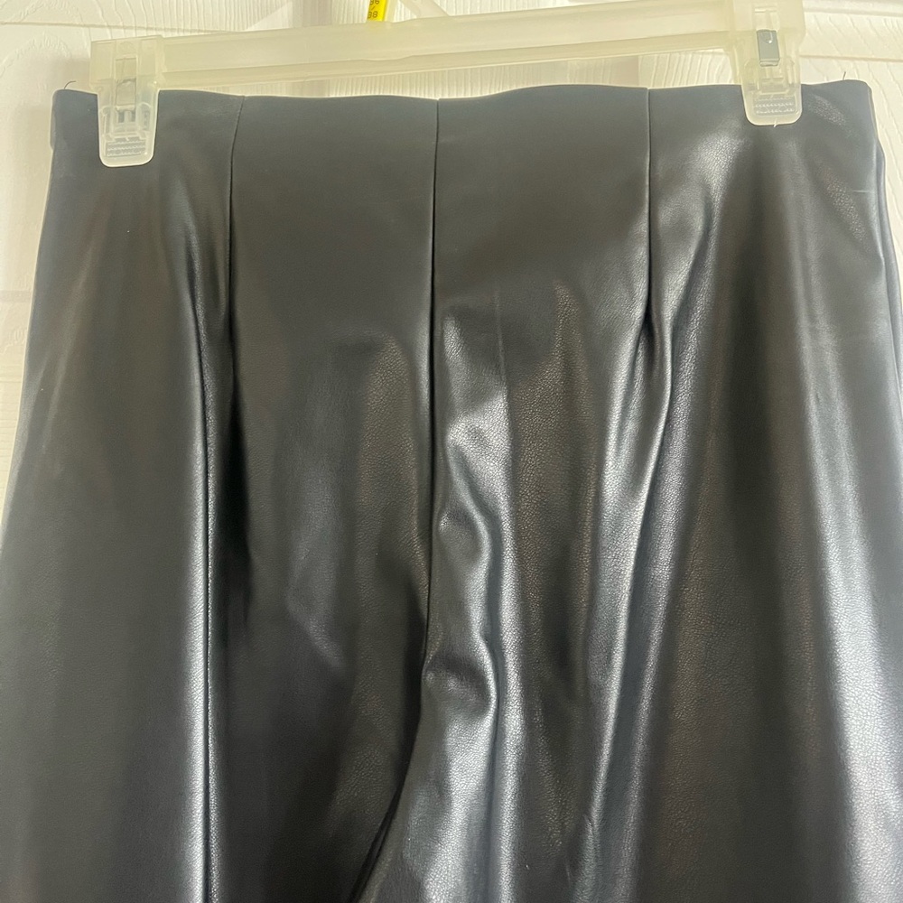 Fabletics Black Leather-Style Pants - Picture 4 of 9